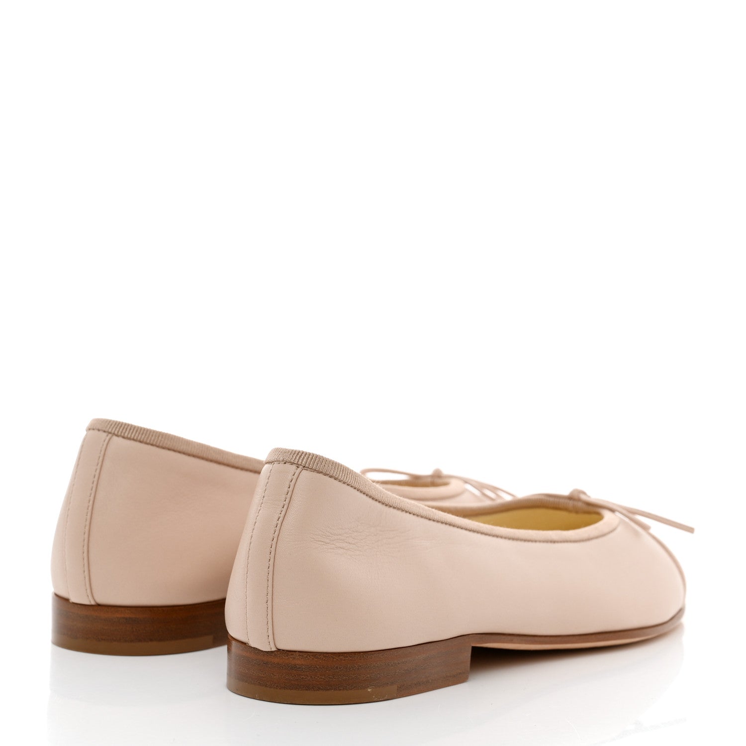 Chanel Lambskin Cap Toe CC Ballerina Flats 36 Beige 4 of 8