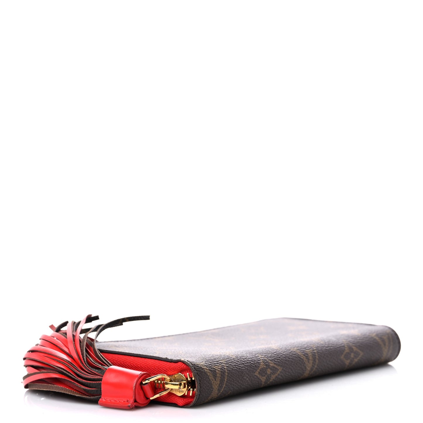 Monogram Pompon Zippy Wallet Coquelicot