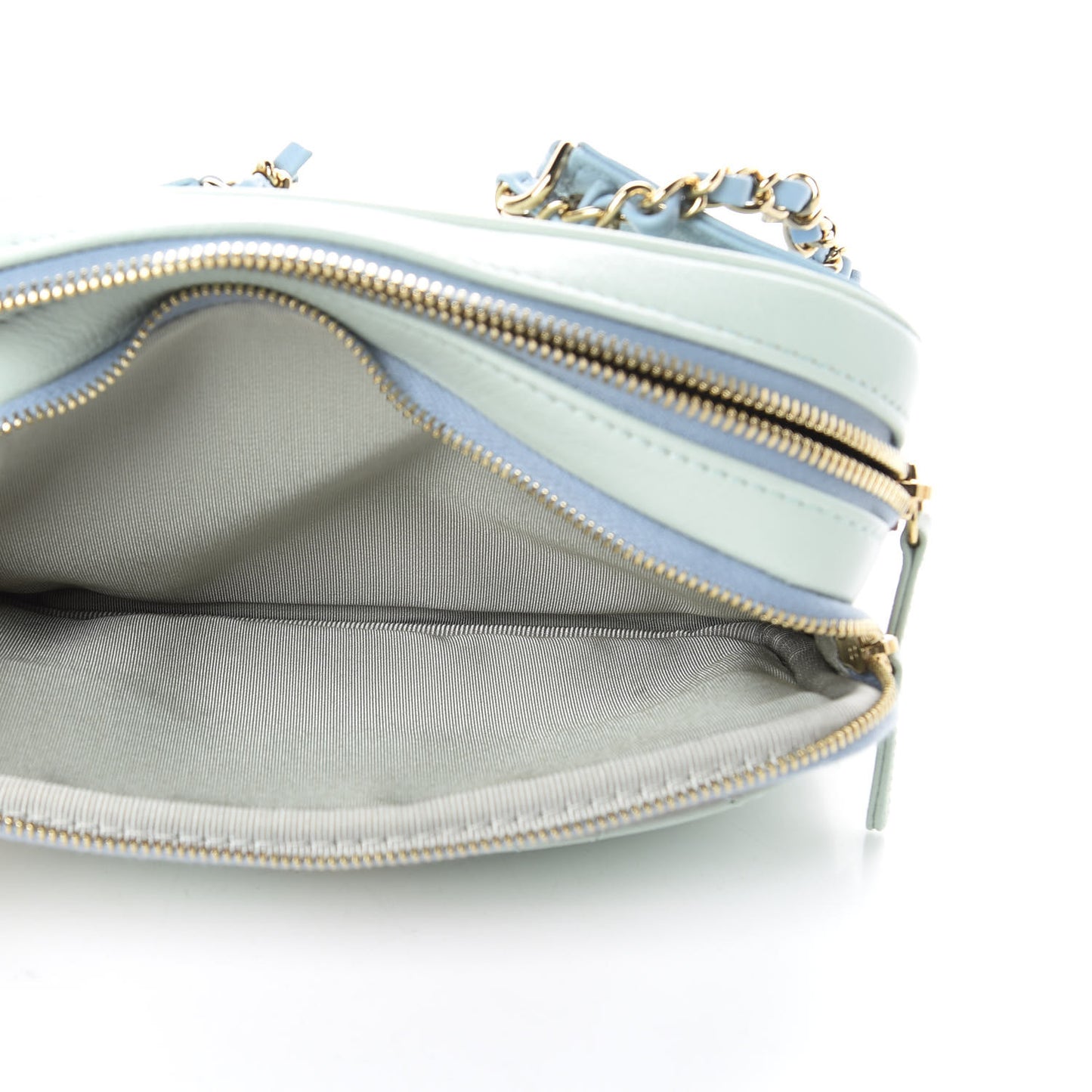 Goatskin Quilted Waist Bag Green Blue Pink