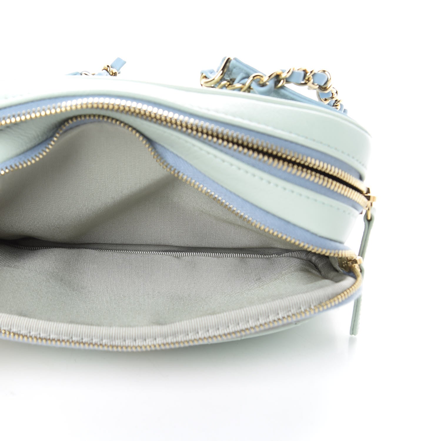 Chanel Goatskin Quilted Waist Bag Green Blue Pink 6 of 12