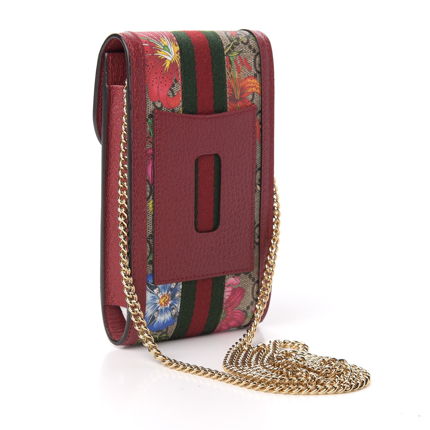 Gucci GG Supreme Monogram Flora Ophidia Phone Case Crossbody Red 3 of 6