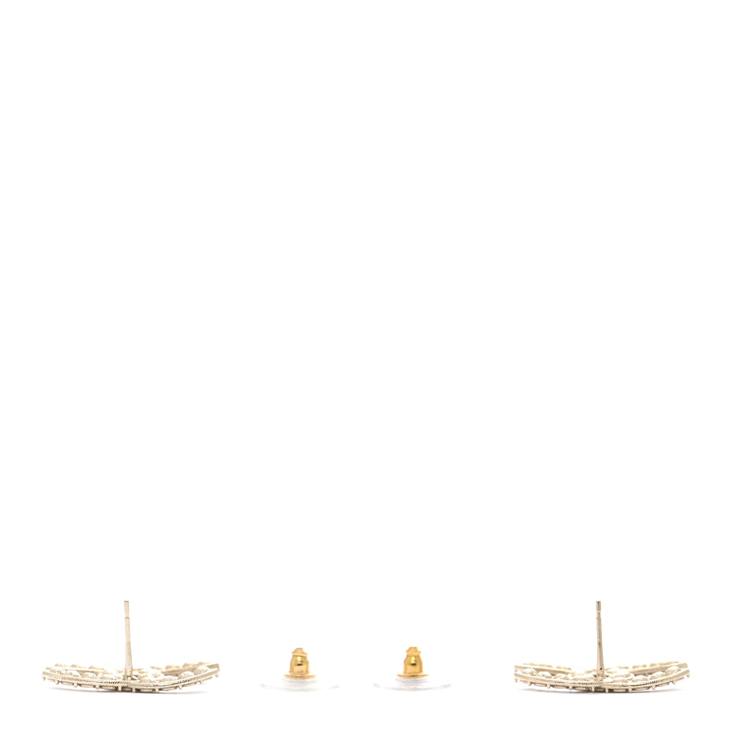 Crystal CC Earrings Light Gold
