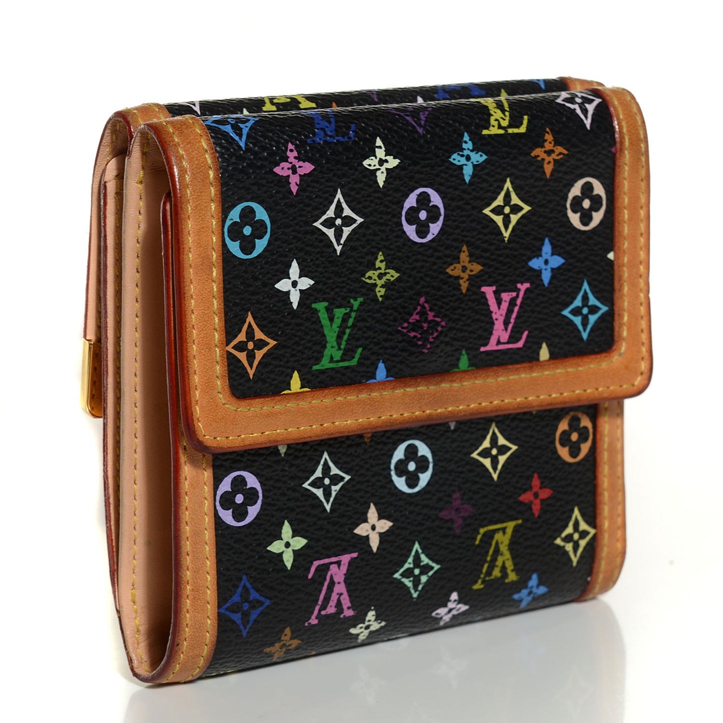 Monogram Multicolor Porte-Monnaie Billets Wallet Black