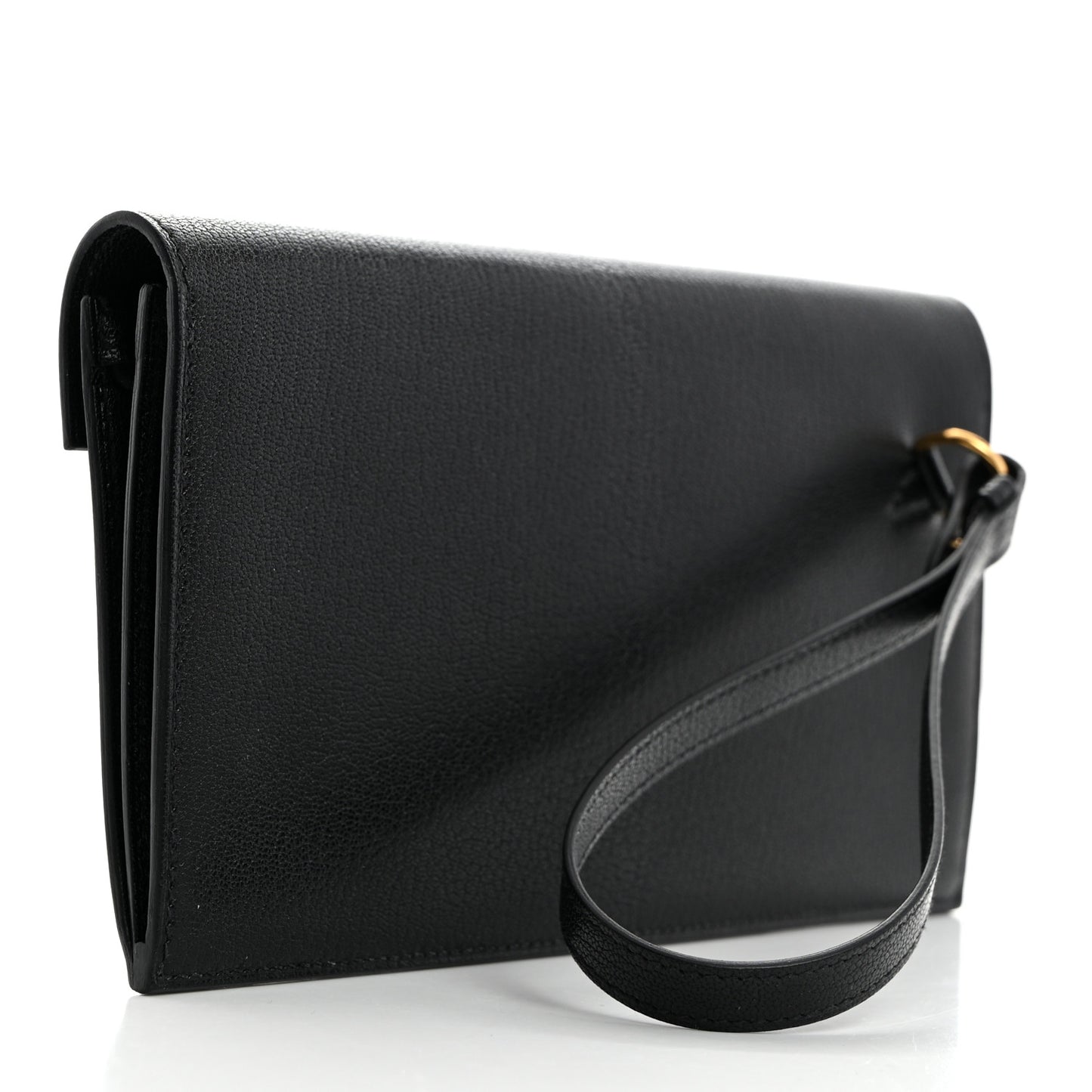 Chevre Chamkila Kelly Pocket Long Wallet Black