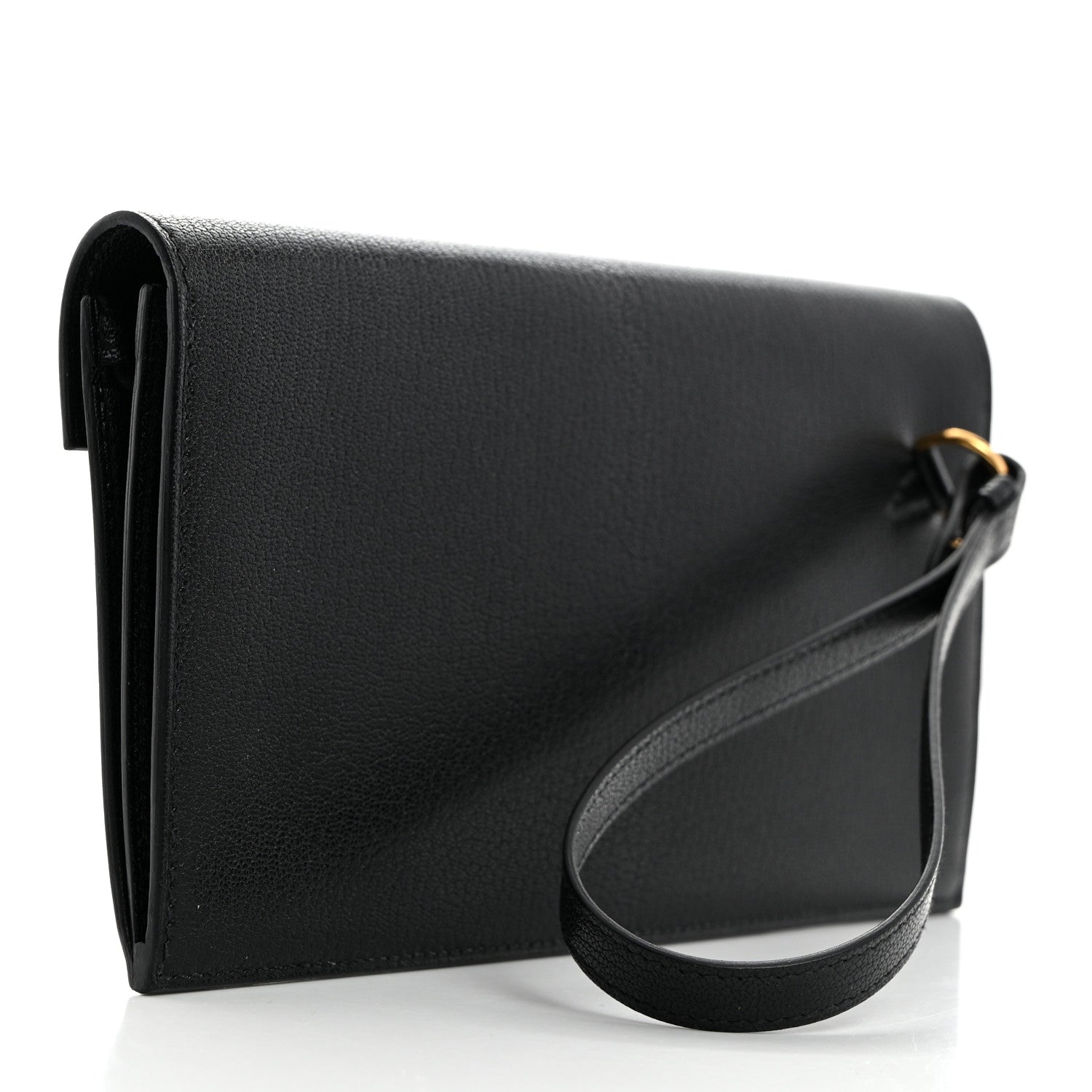 Hermes Chevre Chamkila Kelly Pocket Long Wallet Black 3 of 8