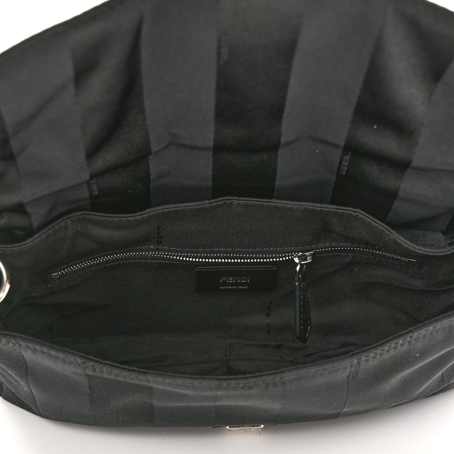 Recycled Nylon Vitello Grace Light Pequin Logo Puffer Belt Baguette Bag Black Sunflower