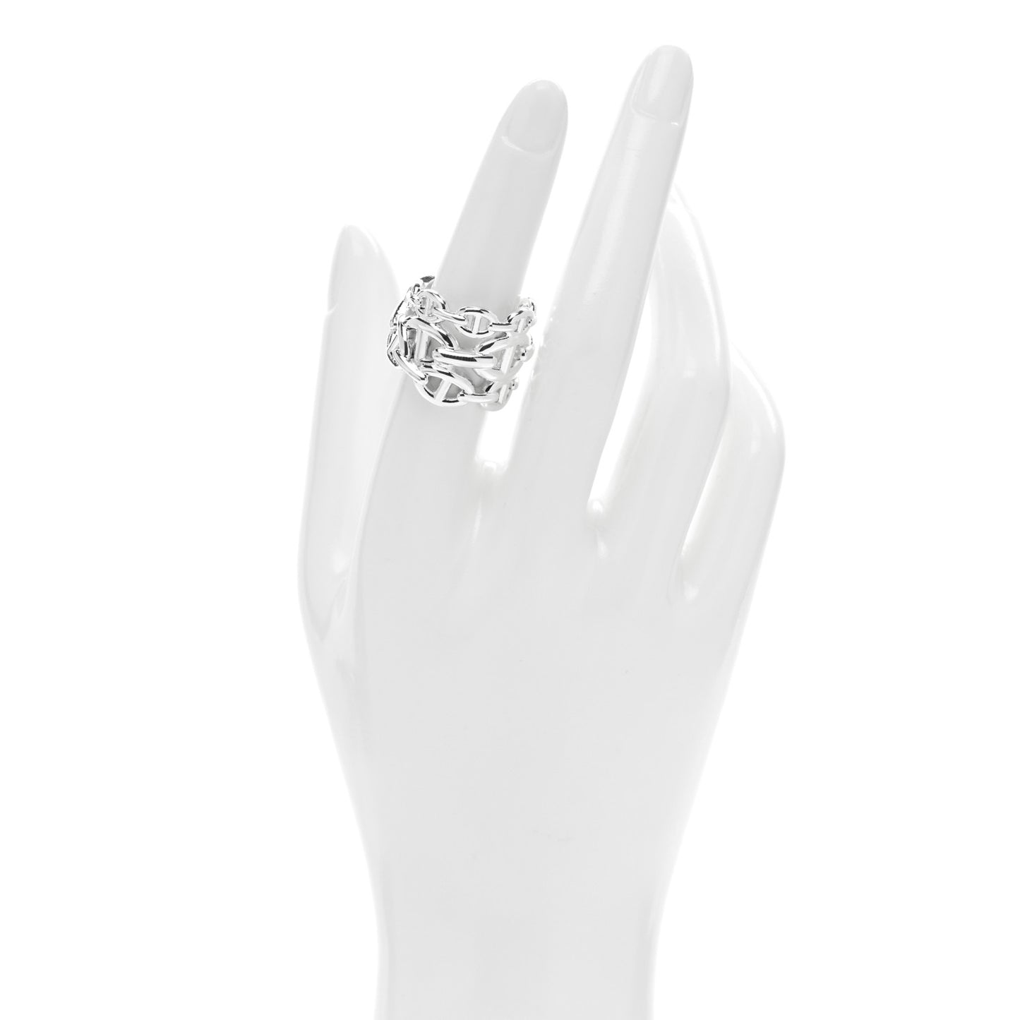 Sterling Silver GM Chaine d'Ancre Enchainee Band Ring 54 7