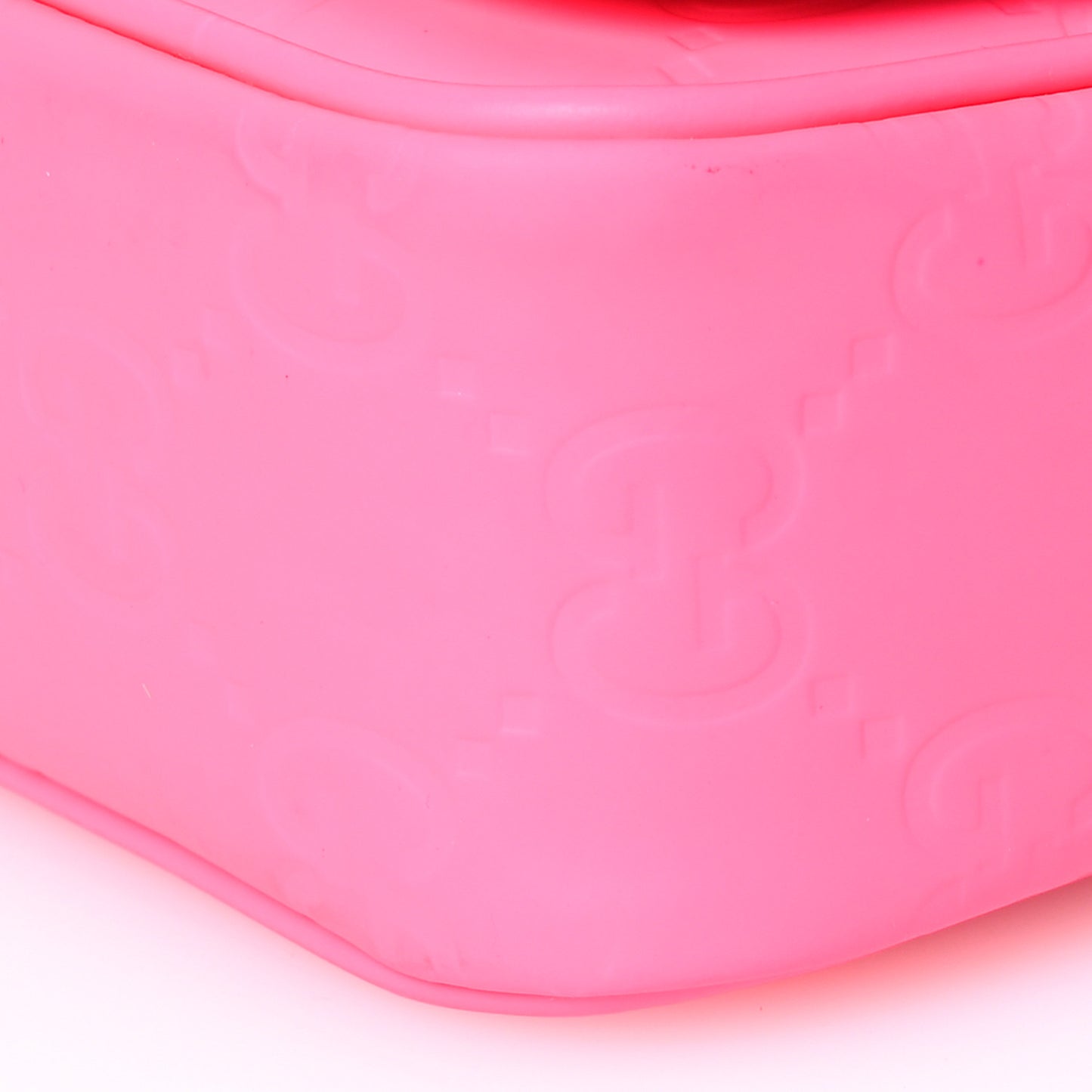 Calfskin GG Rubber Effect Super Mini Bag  Pink