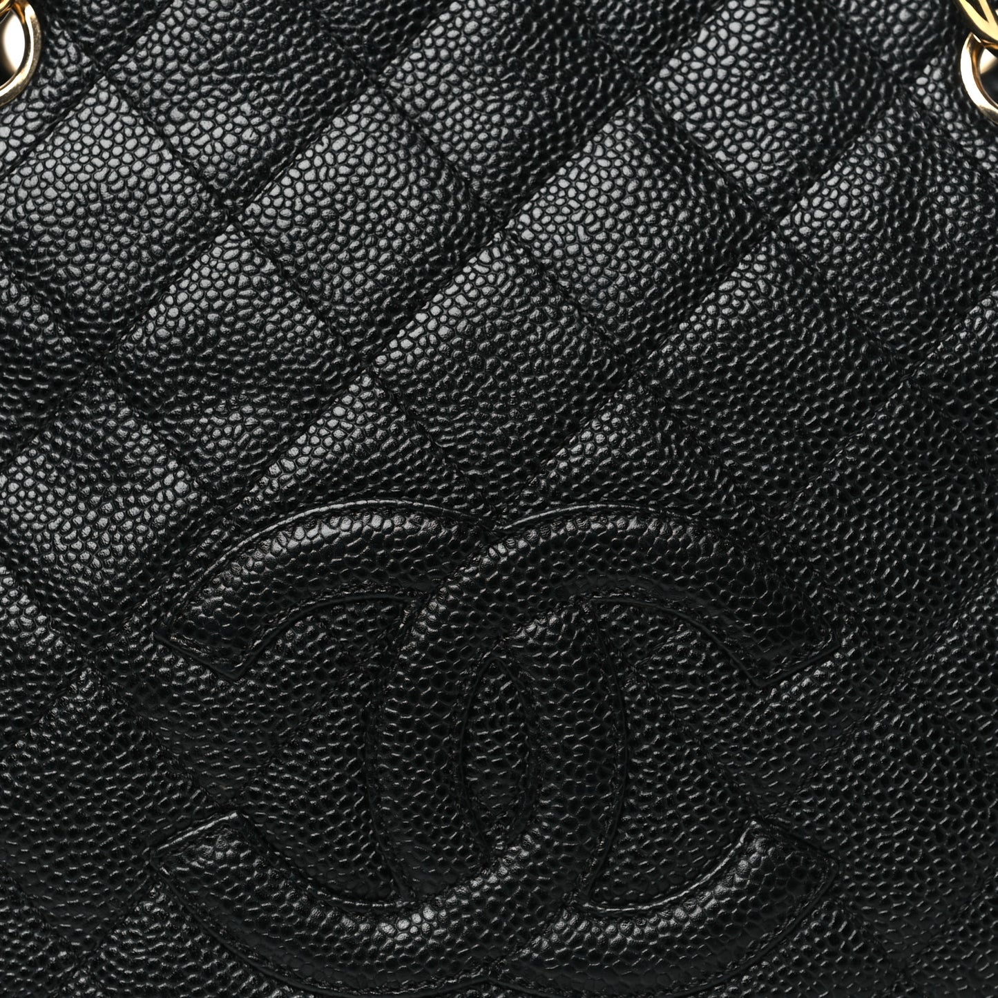 Caviar Quilted Petit Timeless Tote PTT Black