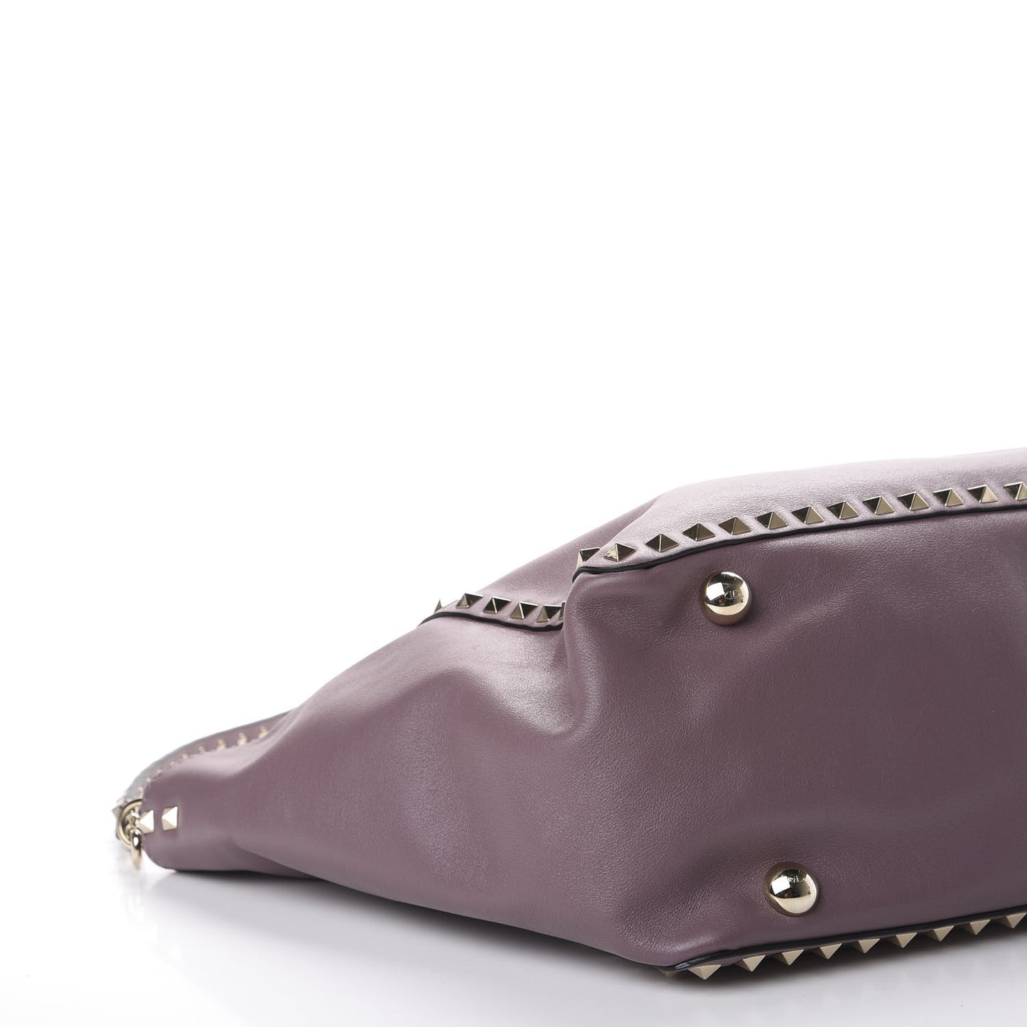 Vitello Medium Rockstud Tote Dark Mauve