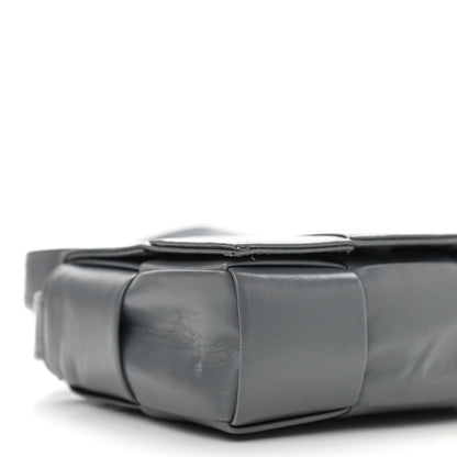 Bottega Veneta Crinkled Lambskin Maxi Intrecciato Extra Mini Cassette Crossbody Bag Grey 11 of 11