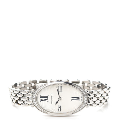 Tiffany Stainless Steel Diamond 21mm 2-Hand Cocktail Quartz Watch 2 of 6