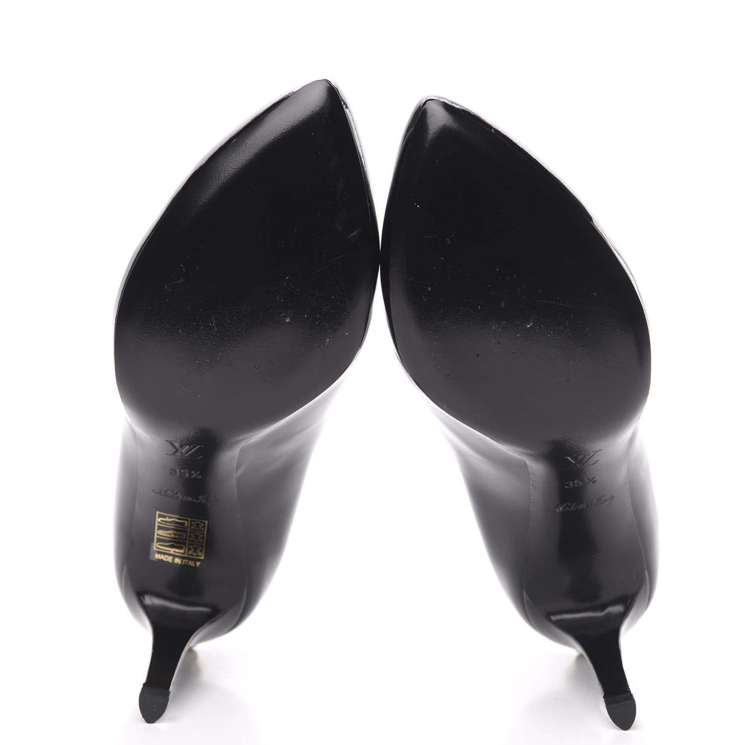 Louis Vuitton Patent Oh Really Pumps 35.5 Black 5 of 9