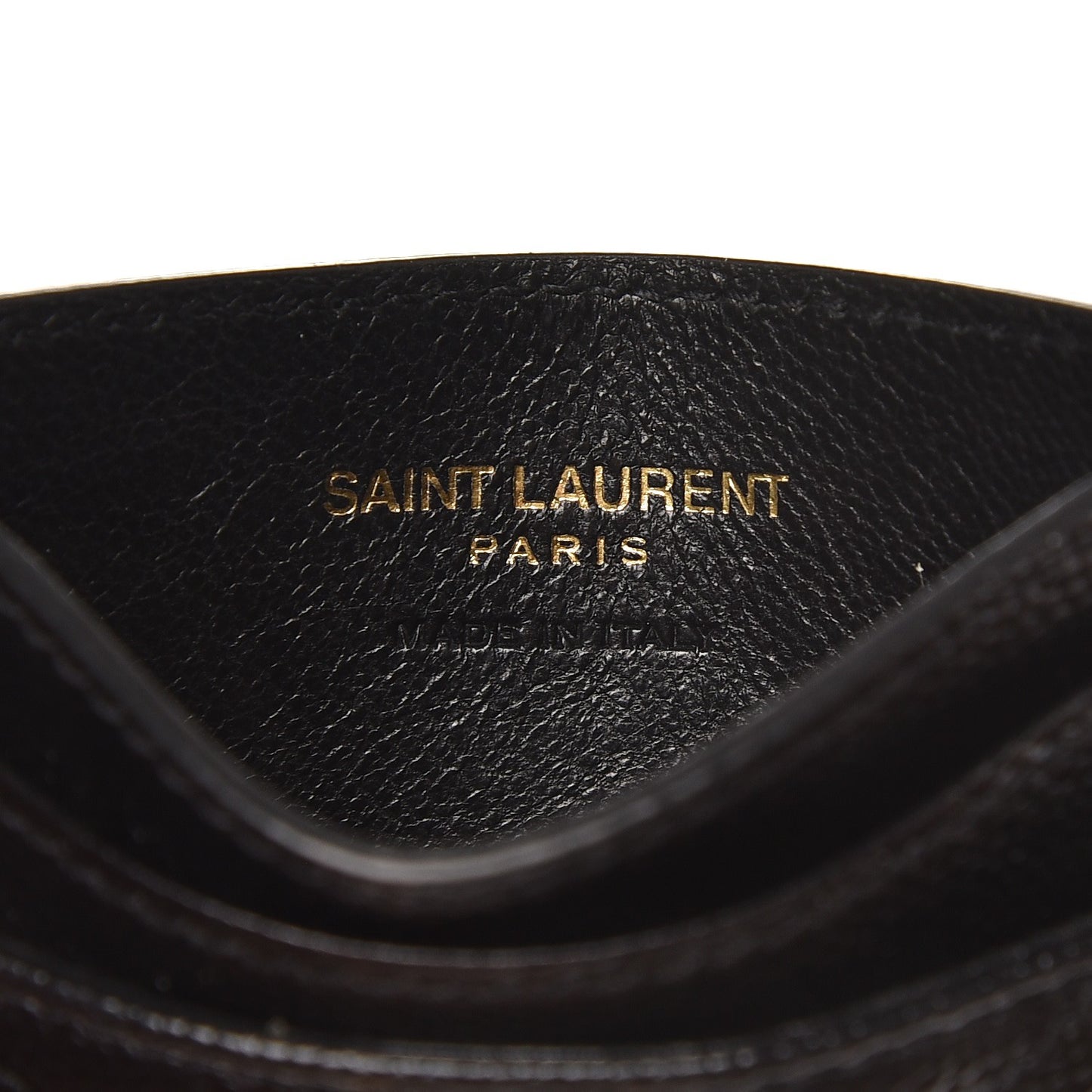 Grain De Poudre Matelasse Chevron Monogram Credit Card Case Black