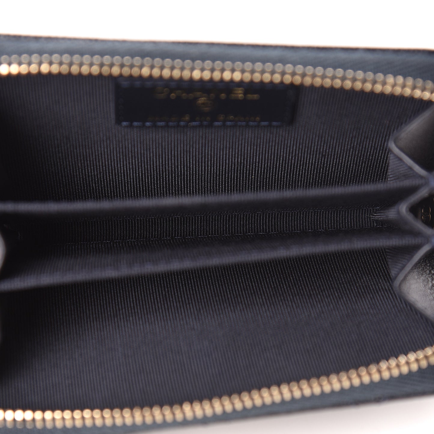 Caviar Quilted Zip Coin Purse Navy Blue