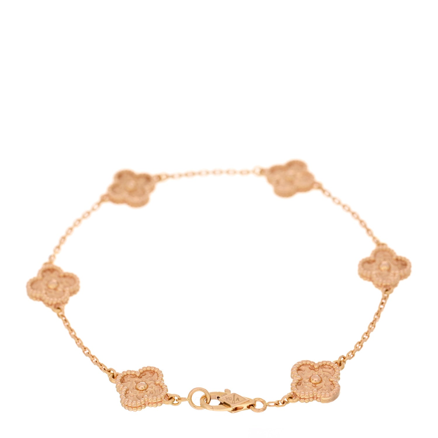 Van Cleef & Arpels 18K Rose Gold 6 Motifs Sweet Alhambra Bracelet 2 of 4