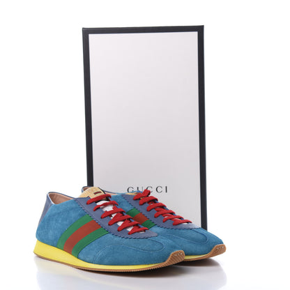 Gucci Suede Web Mens Rocket Sneakers 9.5 Bright Splash Thunder 9 of 9