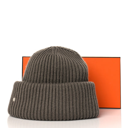 Hermes Cashmere Knit Filipa Beanie Hat S Gris Nuage 5 of 5