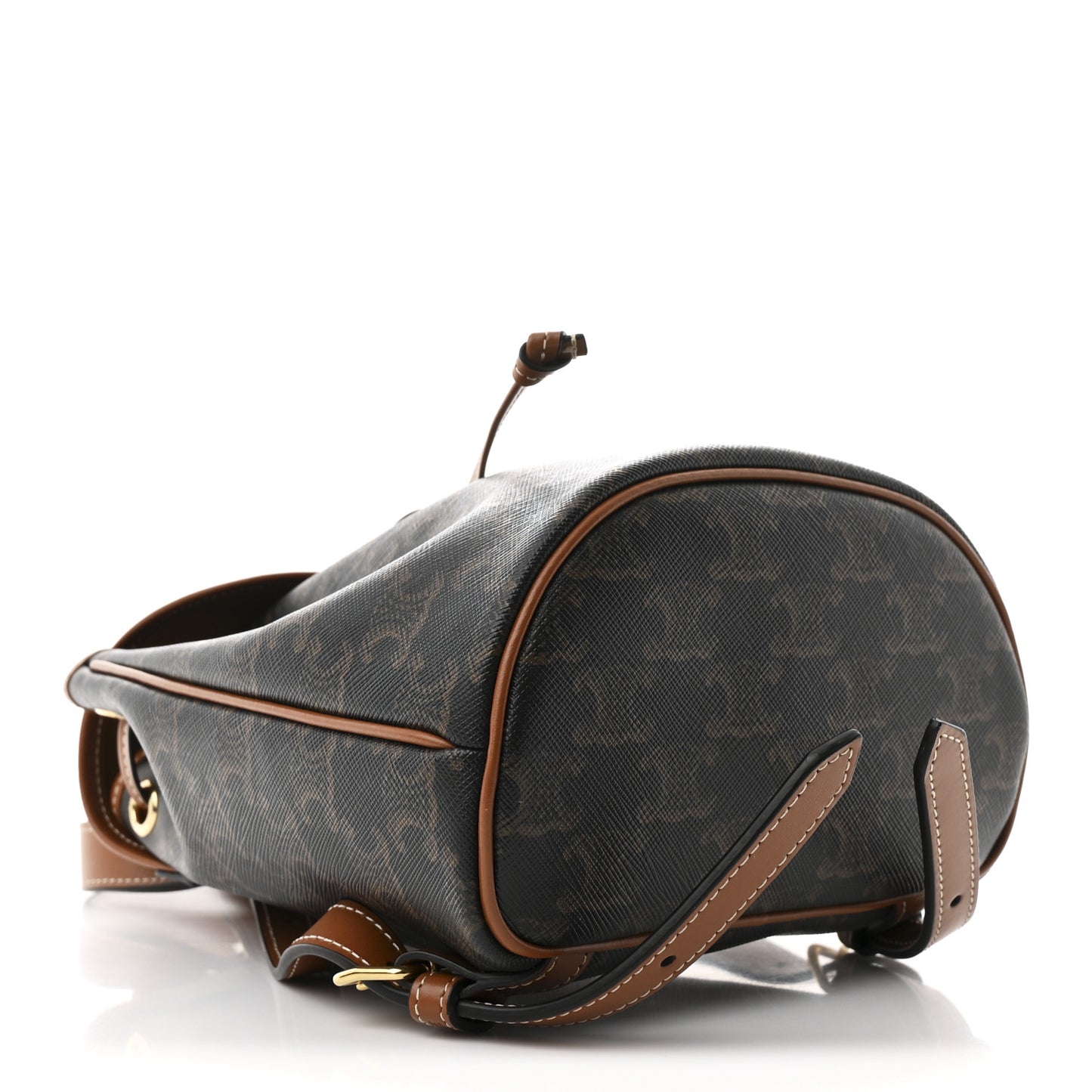 Triomphe Canvas Calfskin Mini Folco Backpack Tan