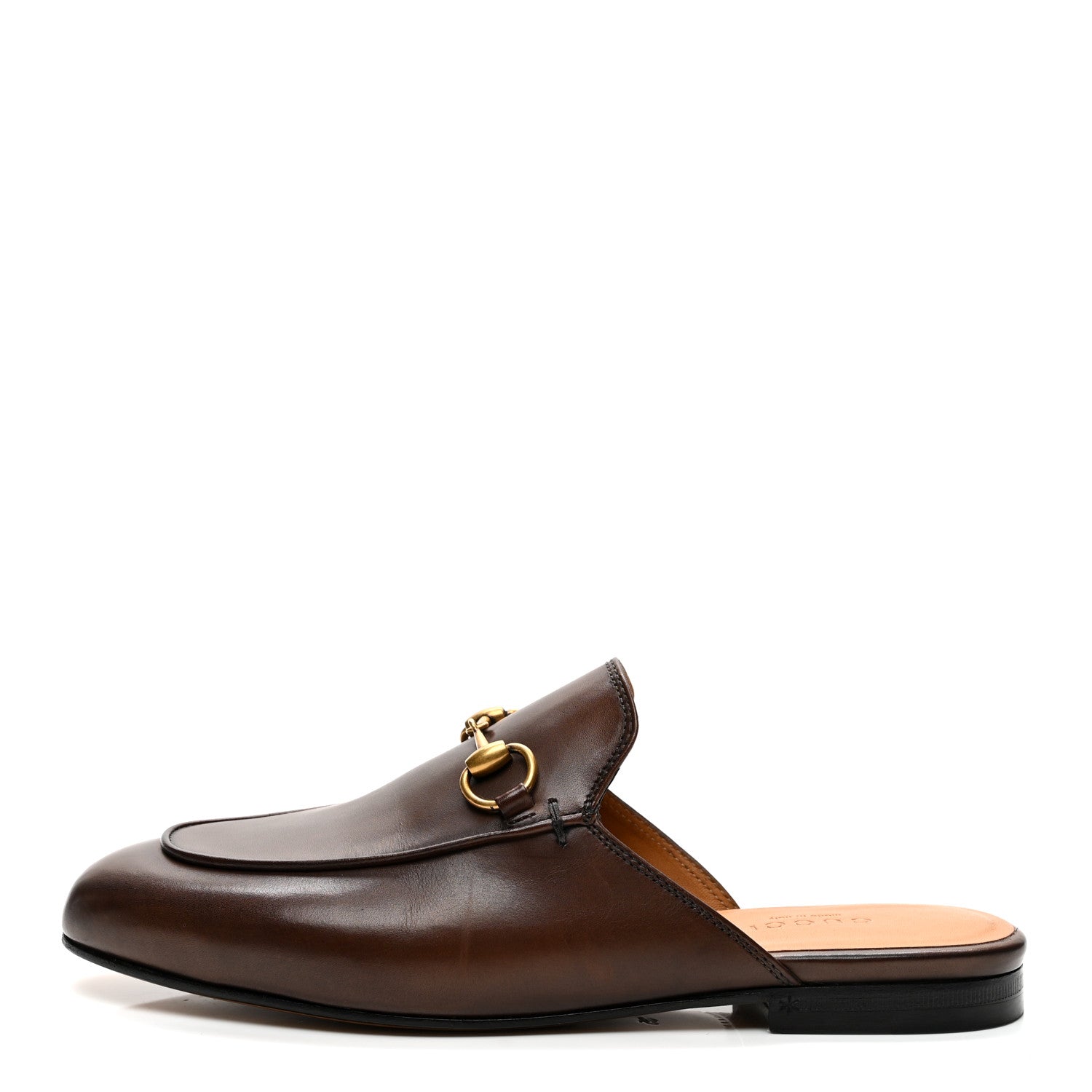 Gucci Calfskin Womens Princetown Slippers 35 Fondente Brown 1 of 10