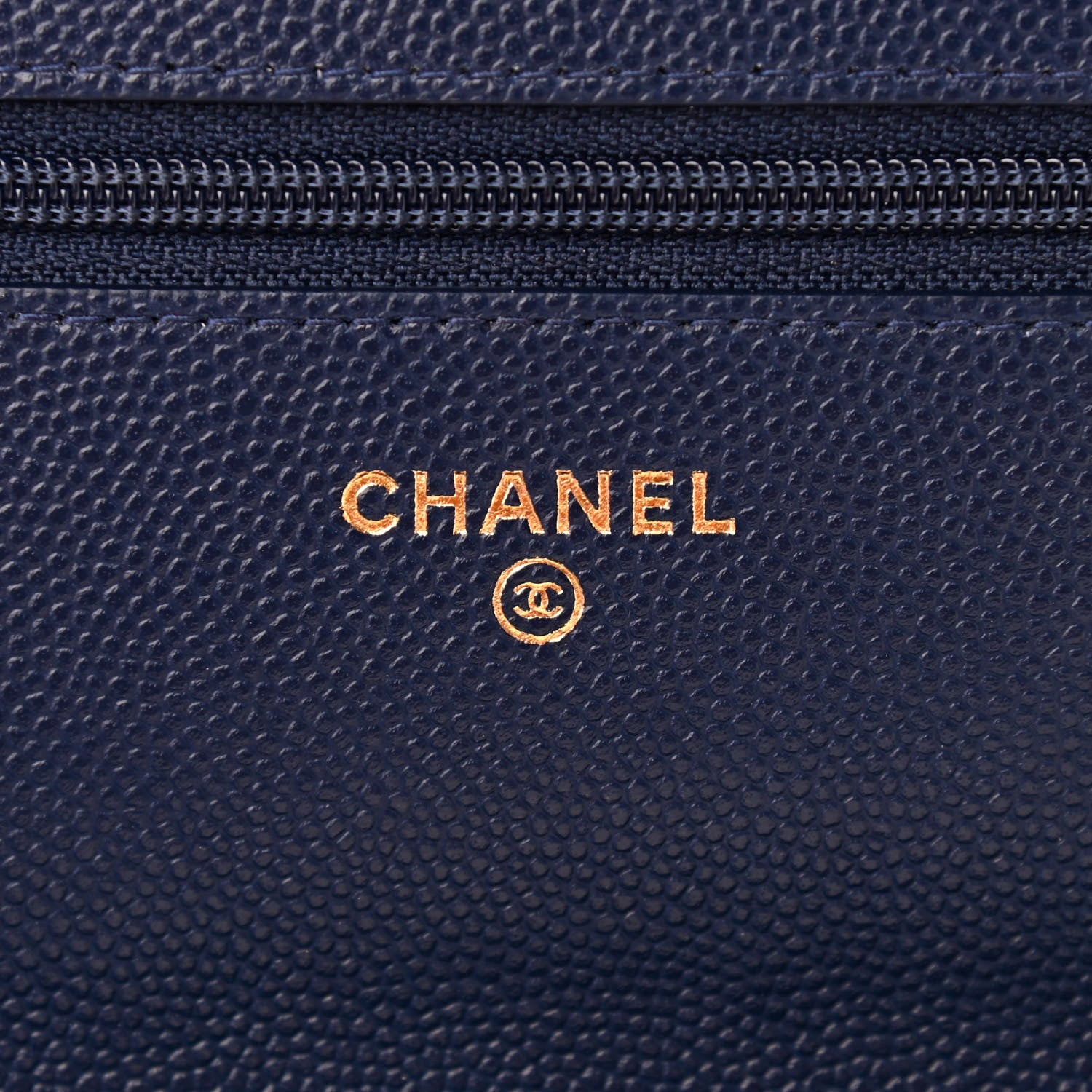 Chanel Caviar Quilted Golden Class Wallet On Chain WOC Navy 5 of 10
