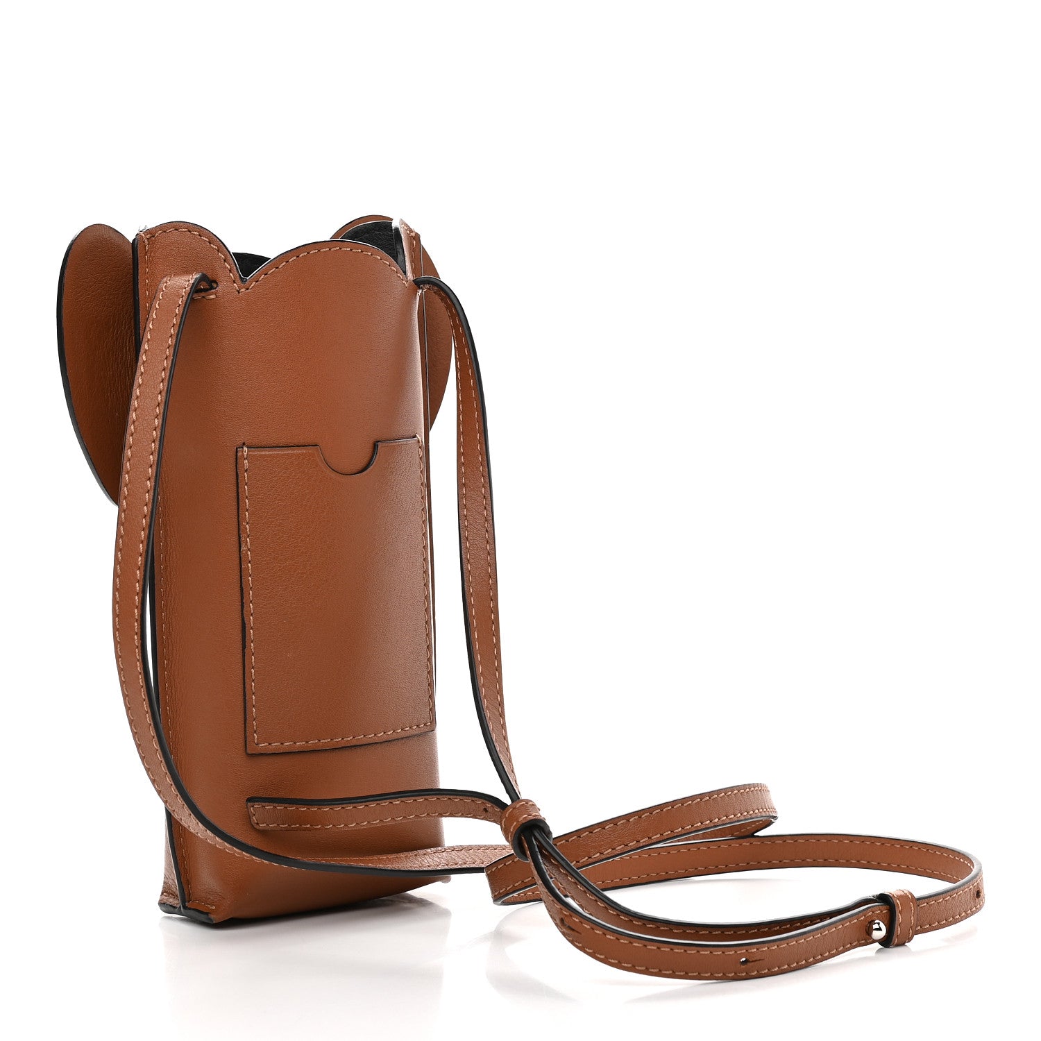 Loewe Calfskin Elephant Pouch Crossbody Bag Tan 2 of 9