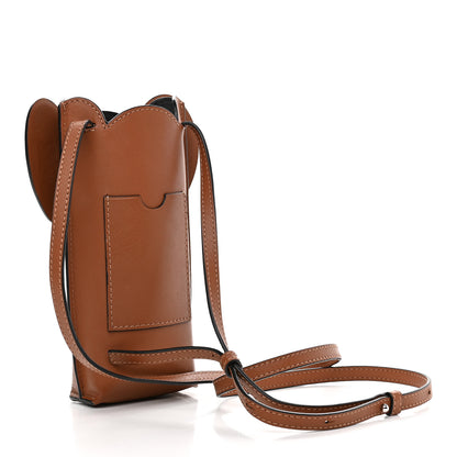 Loewe Calfskin Elephant Pouch Crossbody Bag Tan 2 of 9