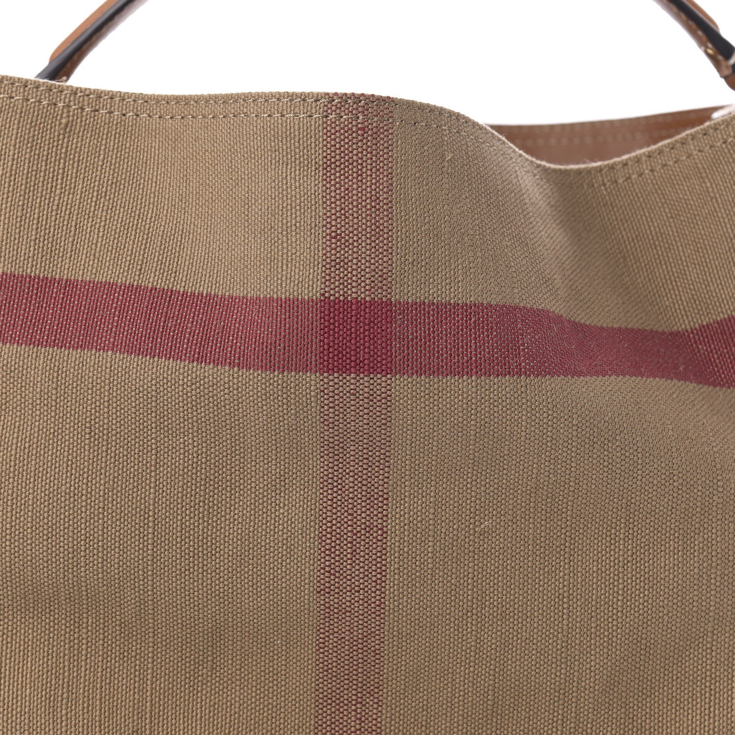 Burberry Canvas Mega Check Medium Ashby Hobo Saddle Brown 12 of 12