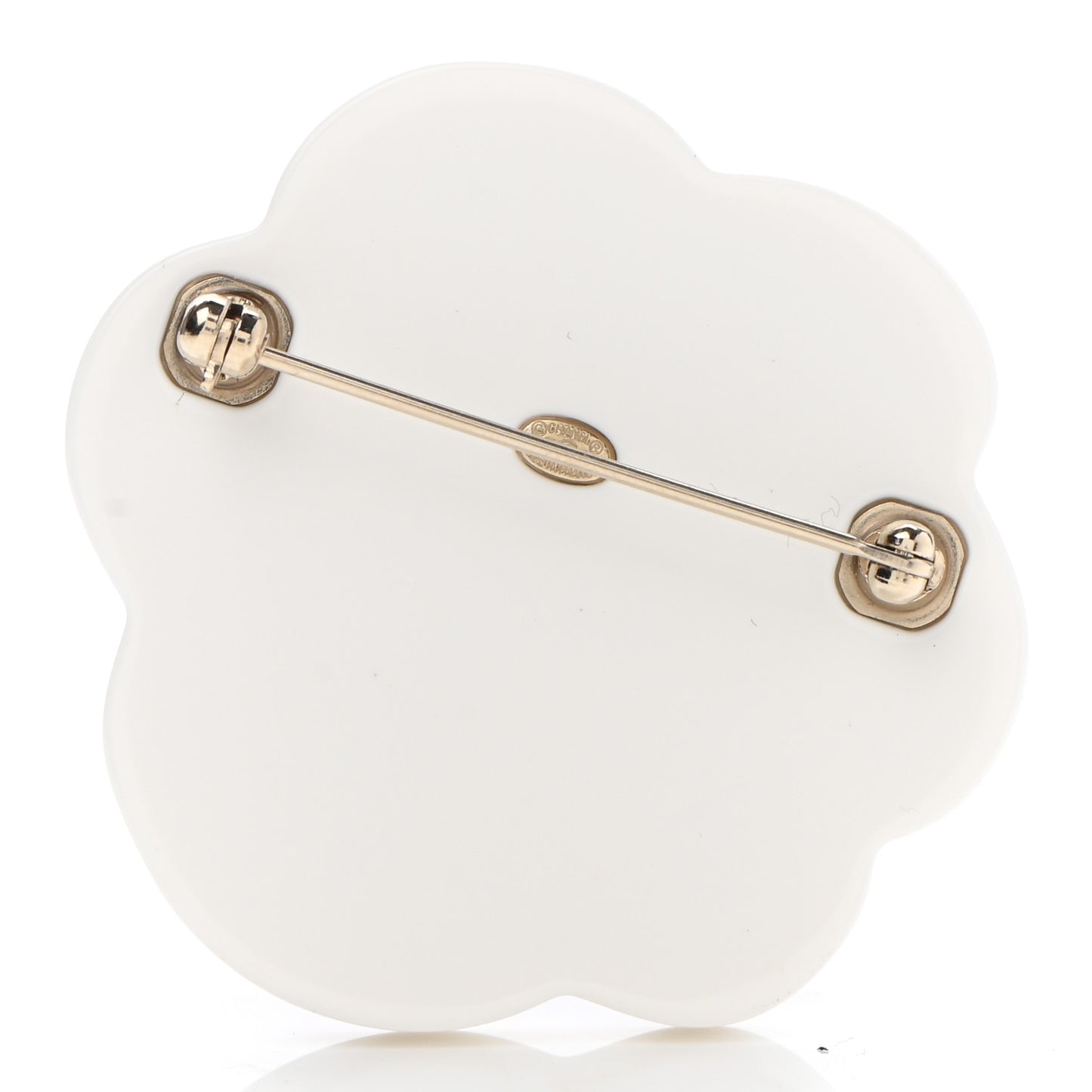 Enamel Crystal CC Camellia Brooch Pin Black Silver Gold