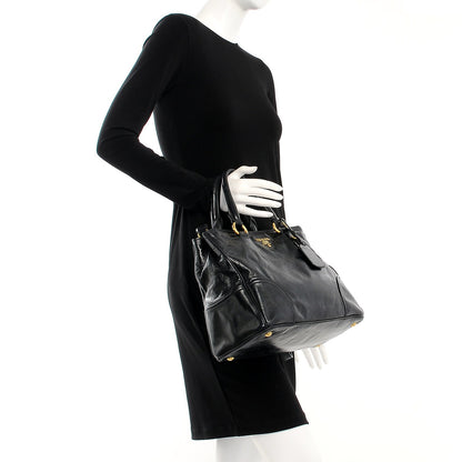 Prada Vitello Shine Tote Nero Black 3 of 12