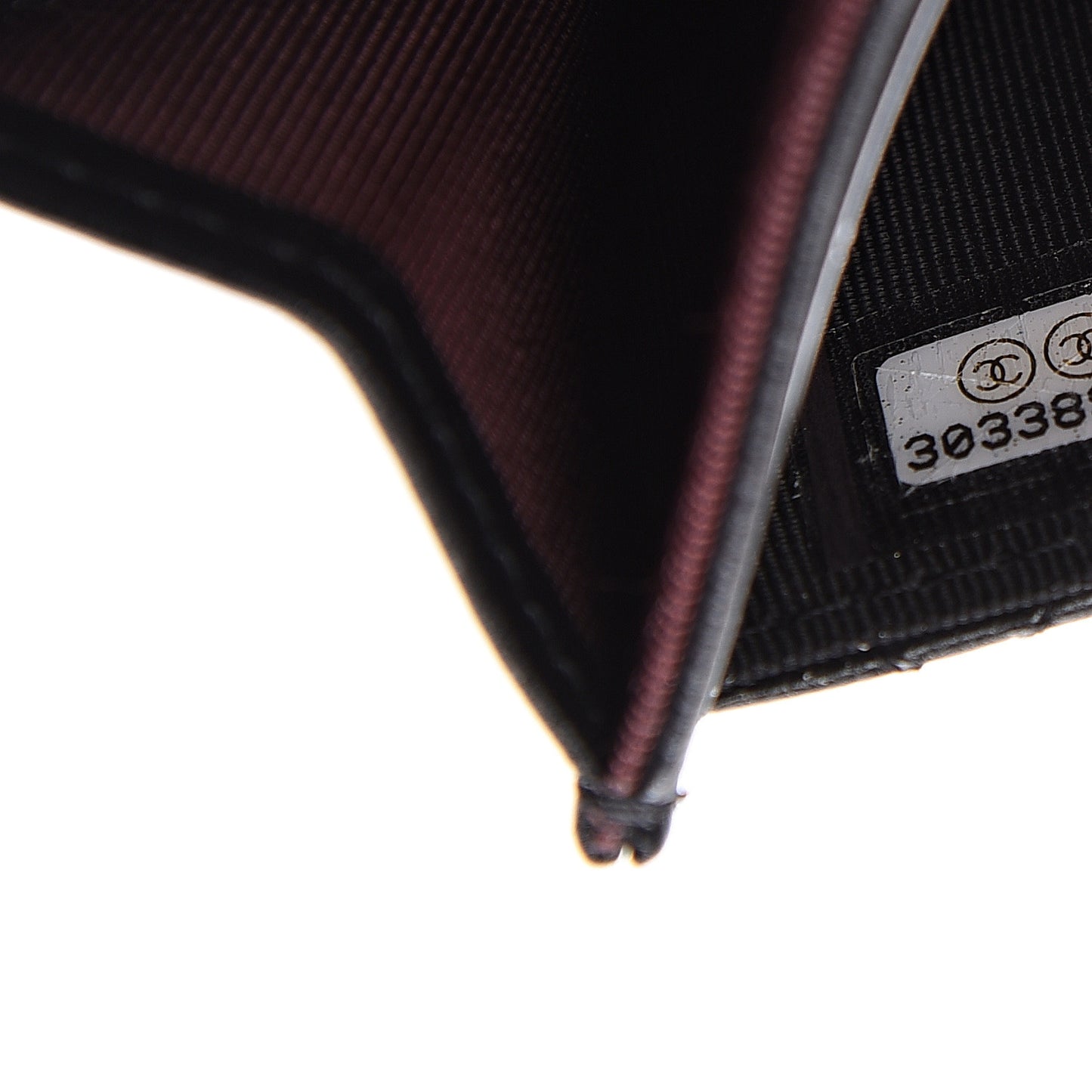 Lambskin Quilted Flap Card Holder Black