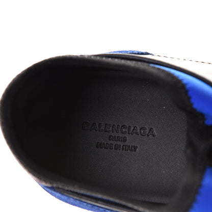 Balenciaga Mesh Neoprene Calfskin Suede Mens Race Runner Sneakers 39 Black Bleu Saphir 7 of 9