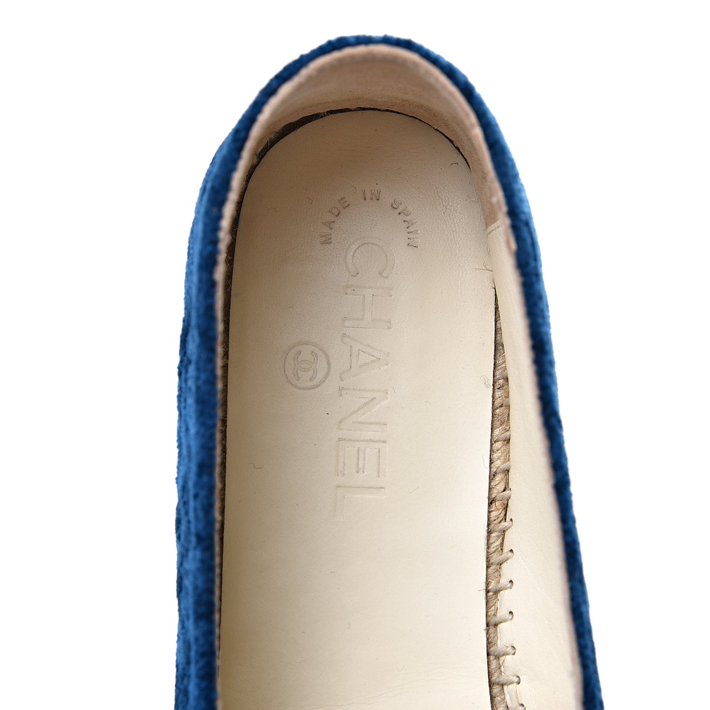 Velvet Grosgrain Quilted Camellia CC Espadrilles 40 Navy Black