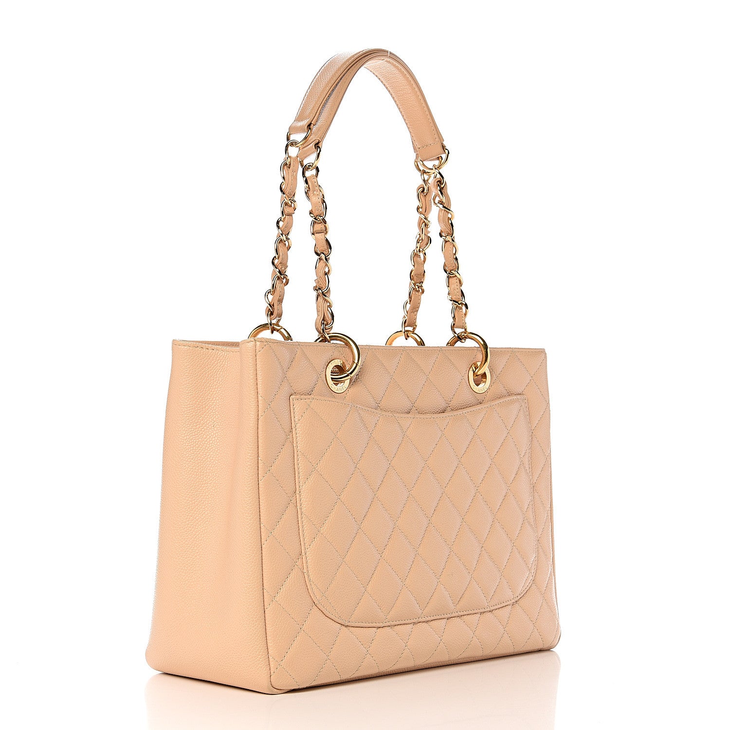 Chanel Caviar Quilted Grand Shopping Tote GST Beige Clair 2 of 10
