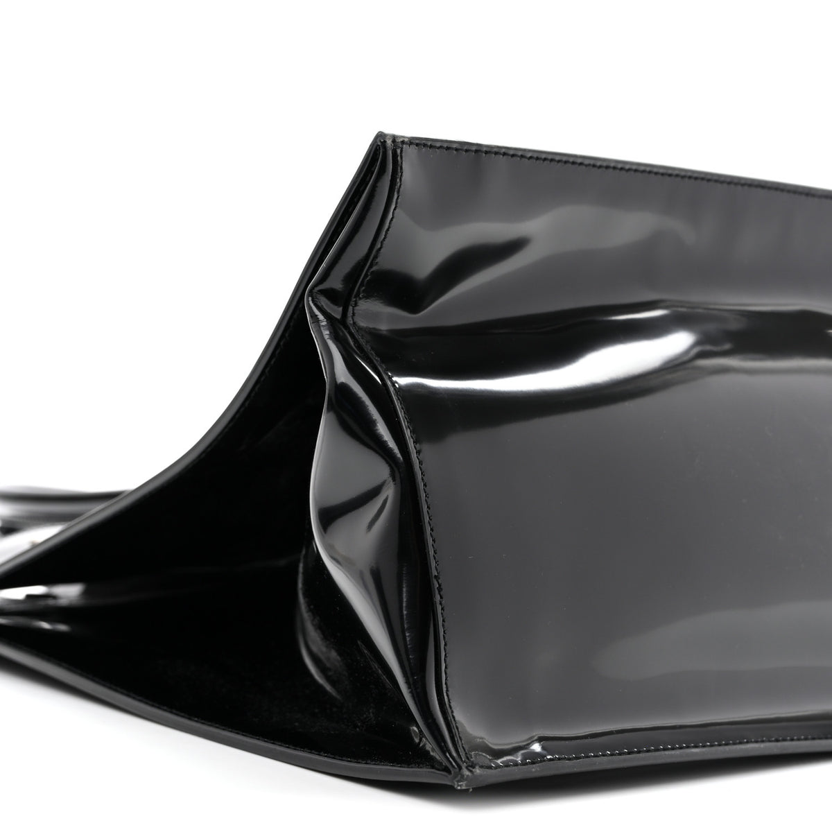 Mesh Patent Rive Gauche Tote Black