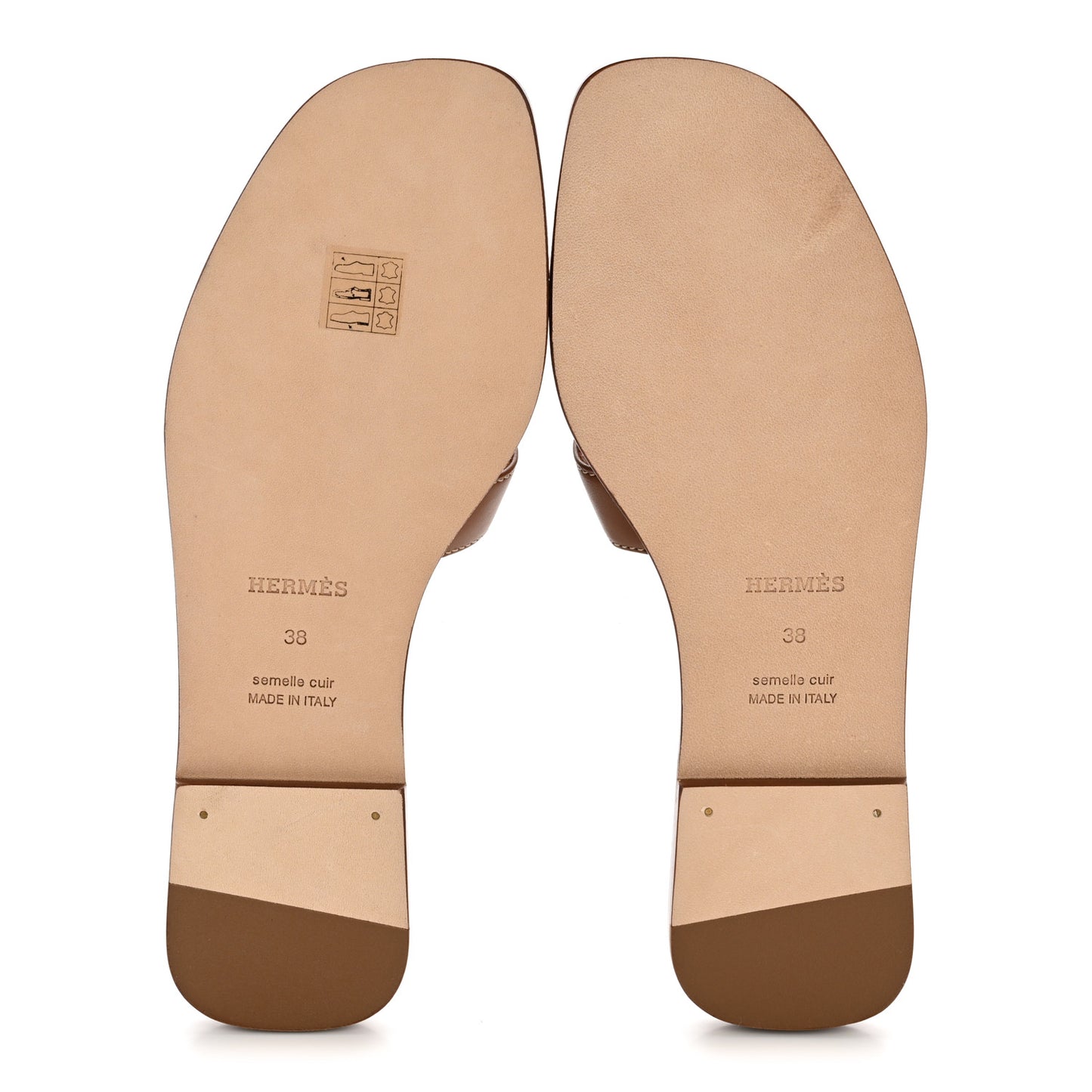 Box Calfskin Oran Sandals 38 Gold