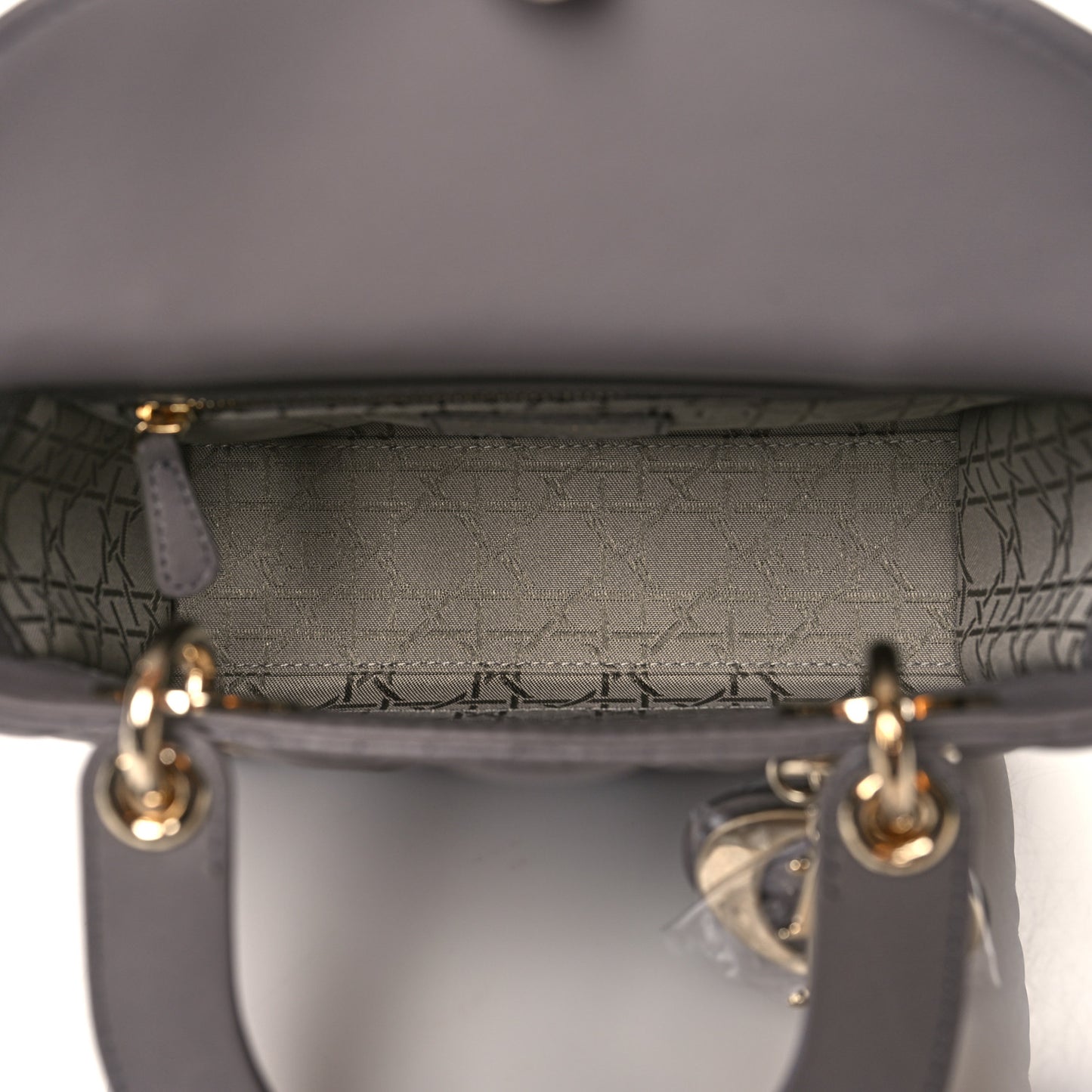 Lambskin Cannage Small My ABCDior Lady Dior Grey