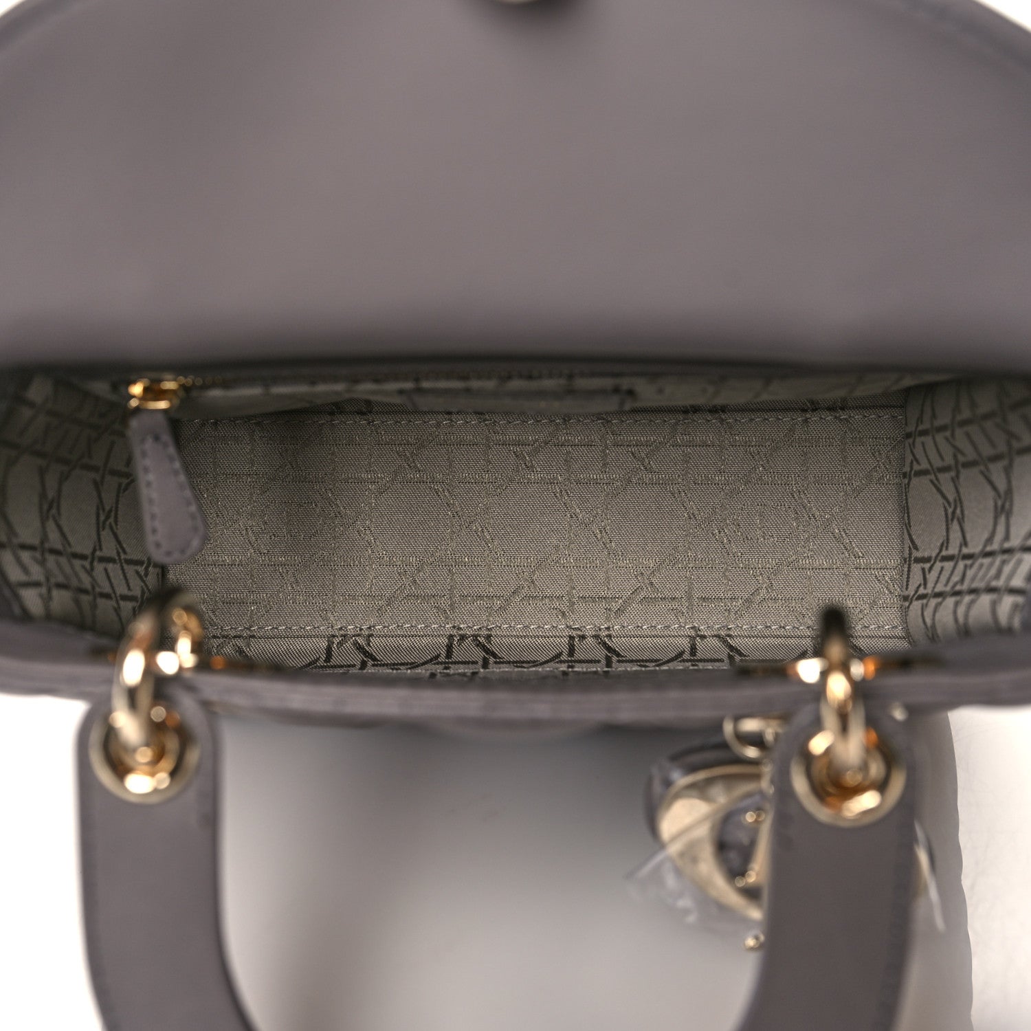 Christian Dior Lambskin Cannage Small My ABCDior Lady Dior Grey 5 of 9