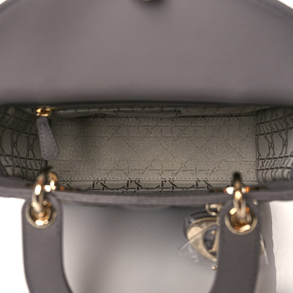 Christian Dior Lambskin Cannage Small My ABCDior Lady Dior Grey 5 of 9