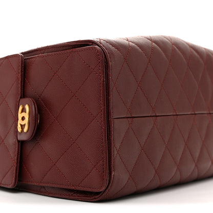 Chanel Caviar Quilted Small Chanel 25 Handbag Burgundy 9 of 10