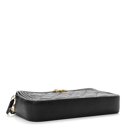 Chanel Caviar Quilted Small Boy Clutch With Chain Black 4 of 15