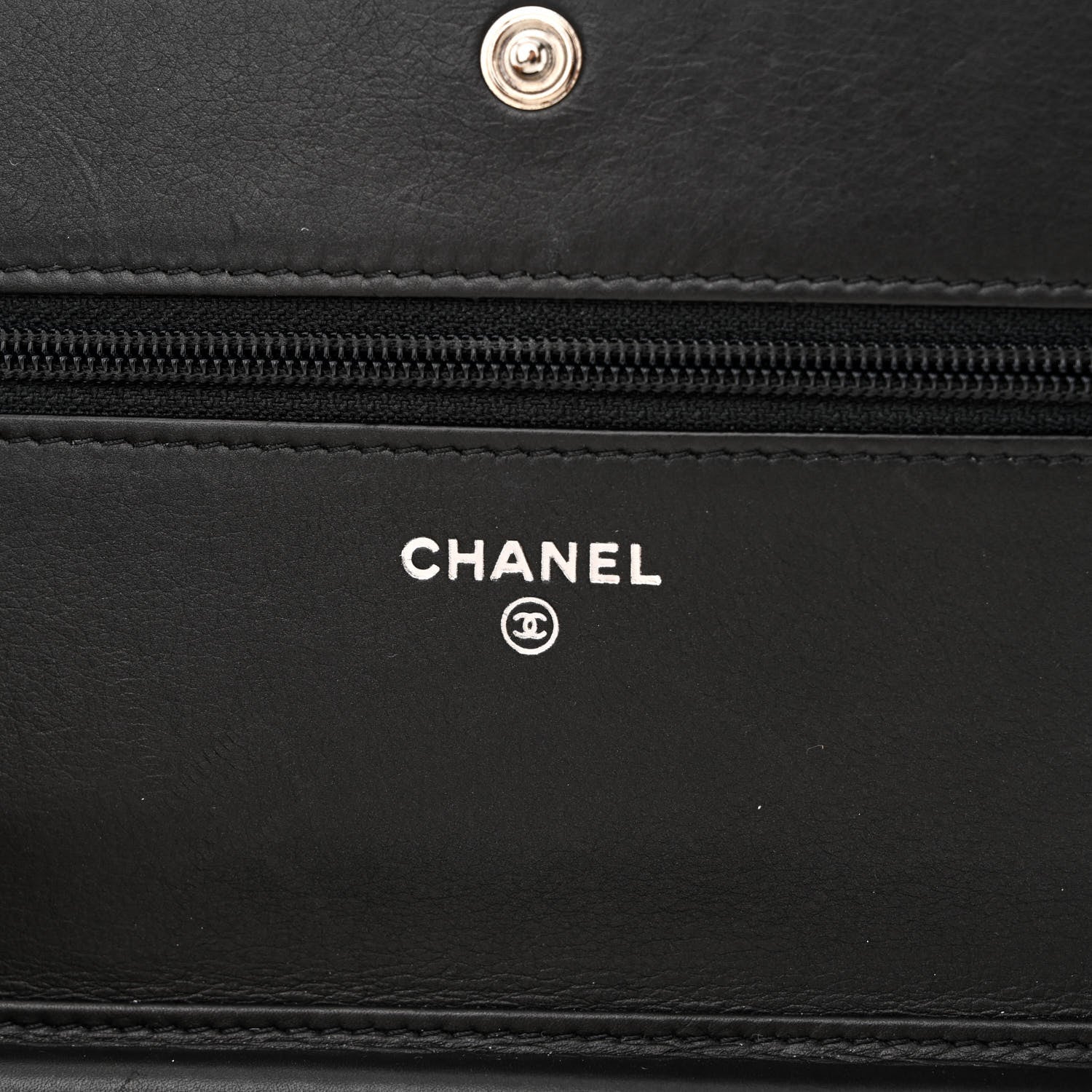Chanel Calfskin Chevron Quilted Boy Wallet On Chain WOC Black 6 of 15
