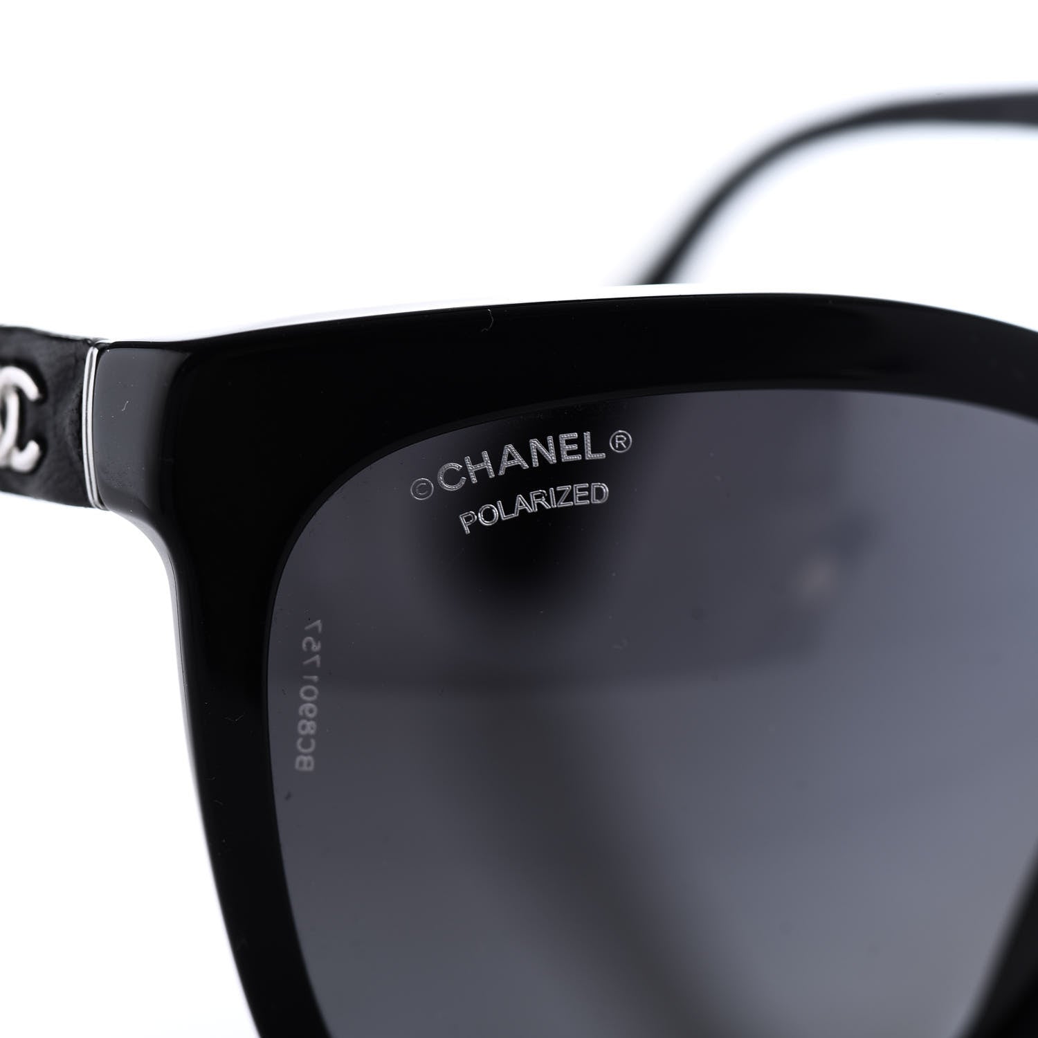 Chanel Acetate Quilted Polarized Butterfly CC Sunglasses 5288-Q Black 8 of 11