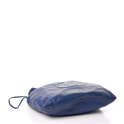 Chanel Caviar 31 Drawstring Tote Dark Blue 4 of 10