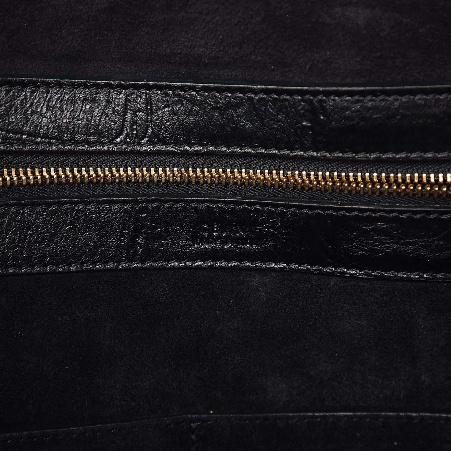 Crocodile Embossed Calfskin Medium Belt Cabas Phantom Black