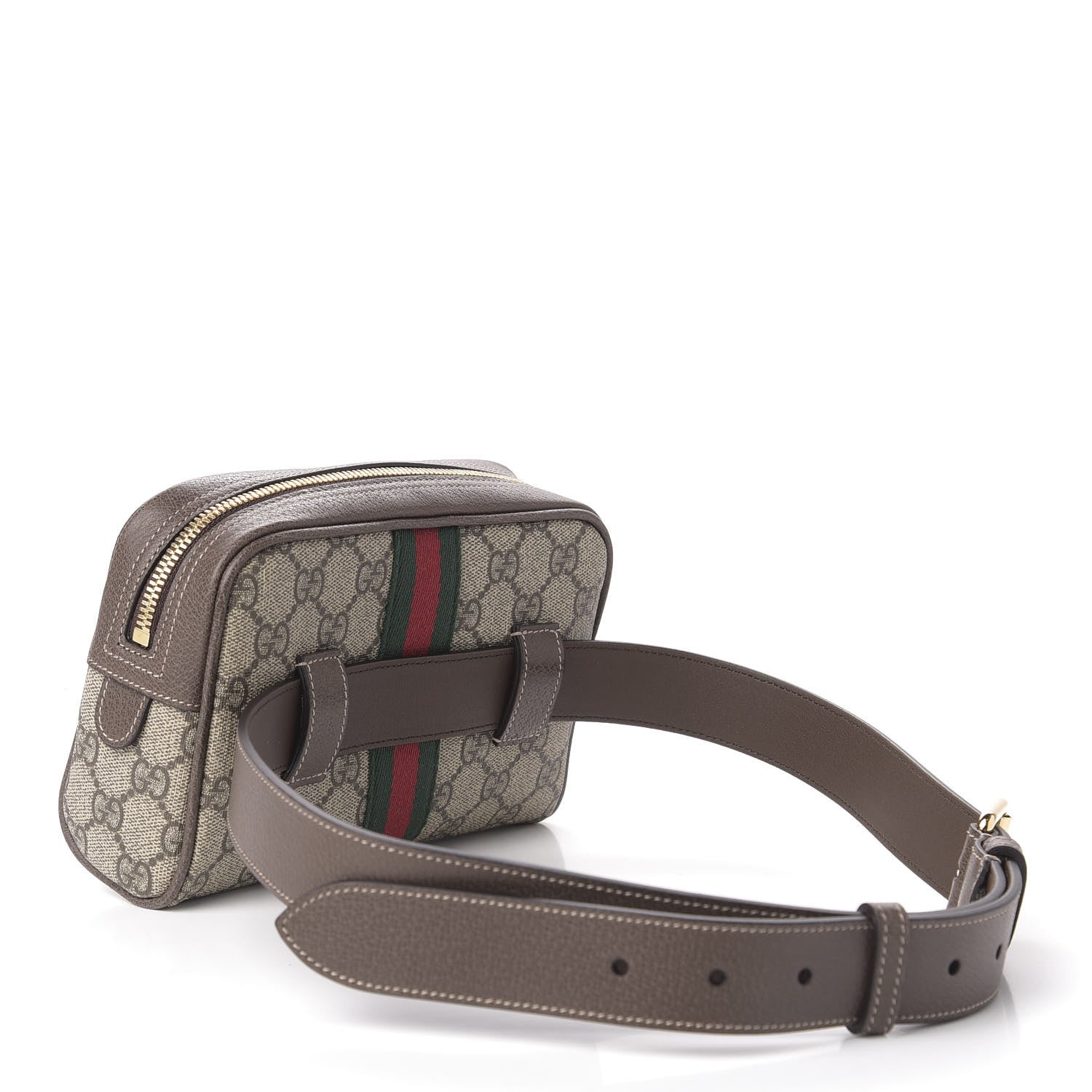 Gucci GG Supreme Monogram Web Small Ophidia Belt Bag 85 34 Dark Brown 3 of 10