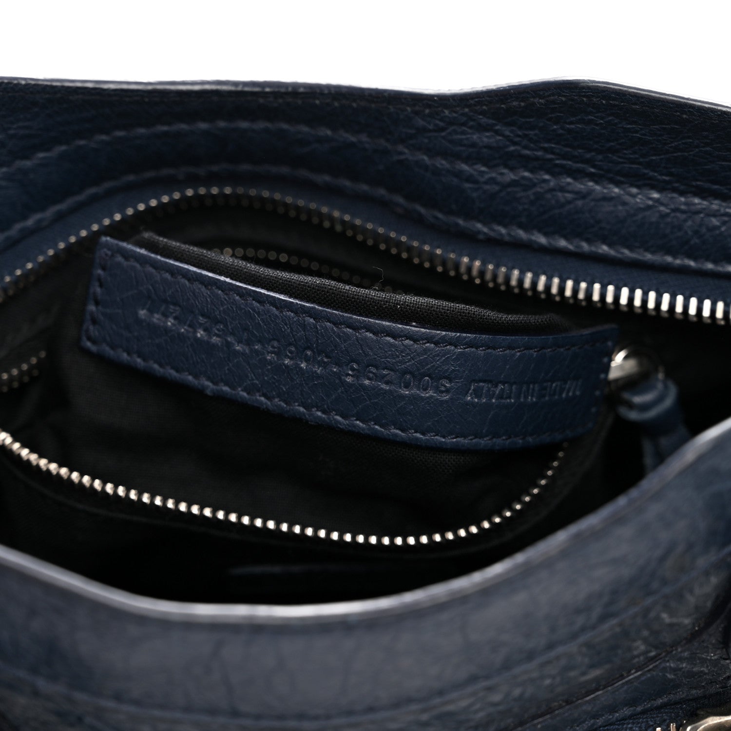 Balenciaga Agneau Classic Silver Hardware Mini City Bleu De Minuit 8 of 11