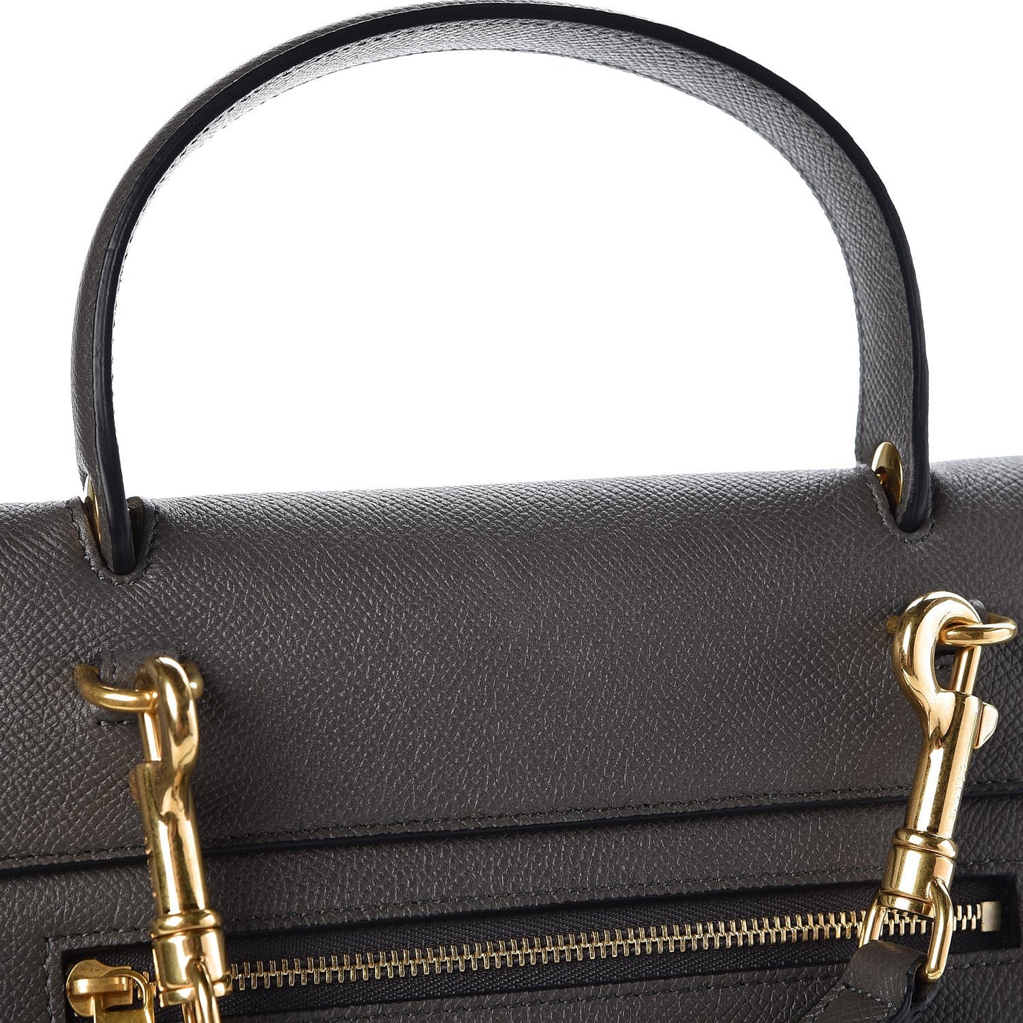 Baby Grained Calfskin Micro Belt Bag Grey