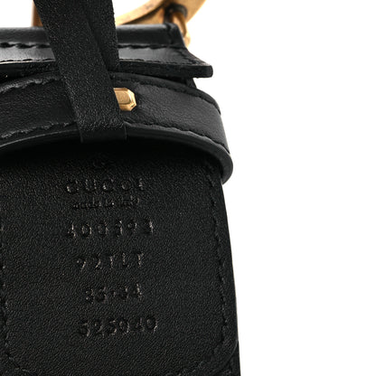Gucci GG Supreme Monogram Matte Plutone Calfskin Double G 40mm Belt 85 34 Beige Ebony Black 5 of 5