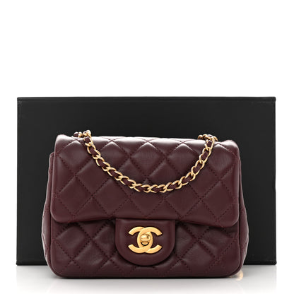 Chanel Lambskin Quilted Mini Pearl Crush Flap Burgundy 11 of 11